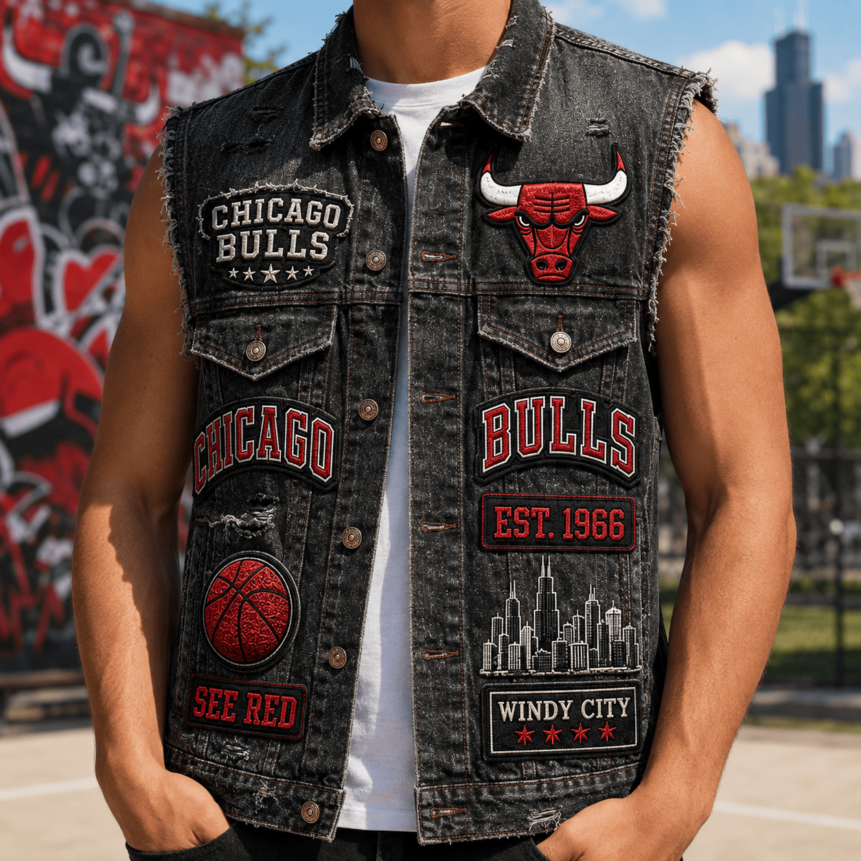CGB PREMIUM DENIM VEST NVH