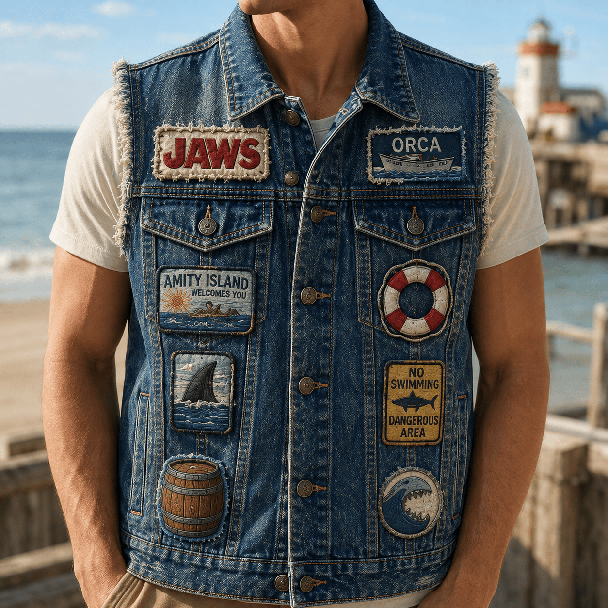 JAWS PREMIUM DENIM VEST HQH