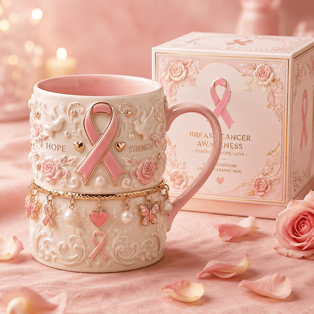 Premium Breast Cancer Awareness Ceramic Mug TNSM
