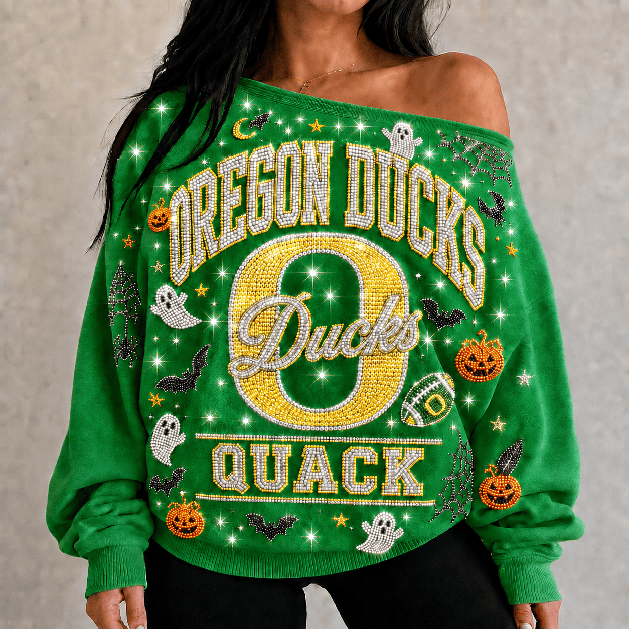 ORD 3D SHOULDER RHINESTONE SWEATSHIRT NTKO