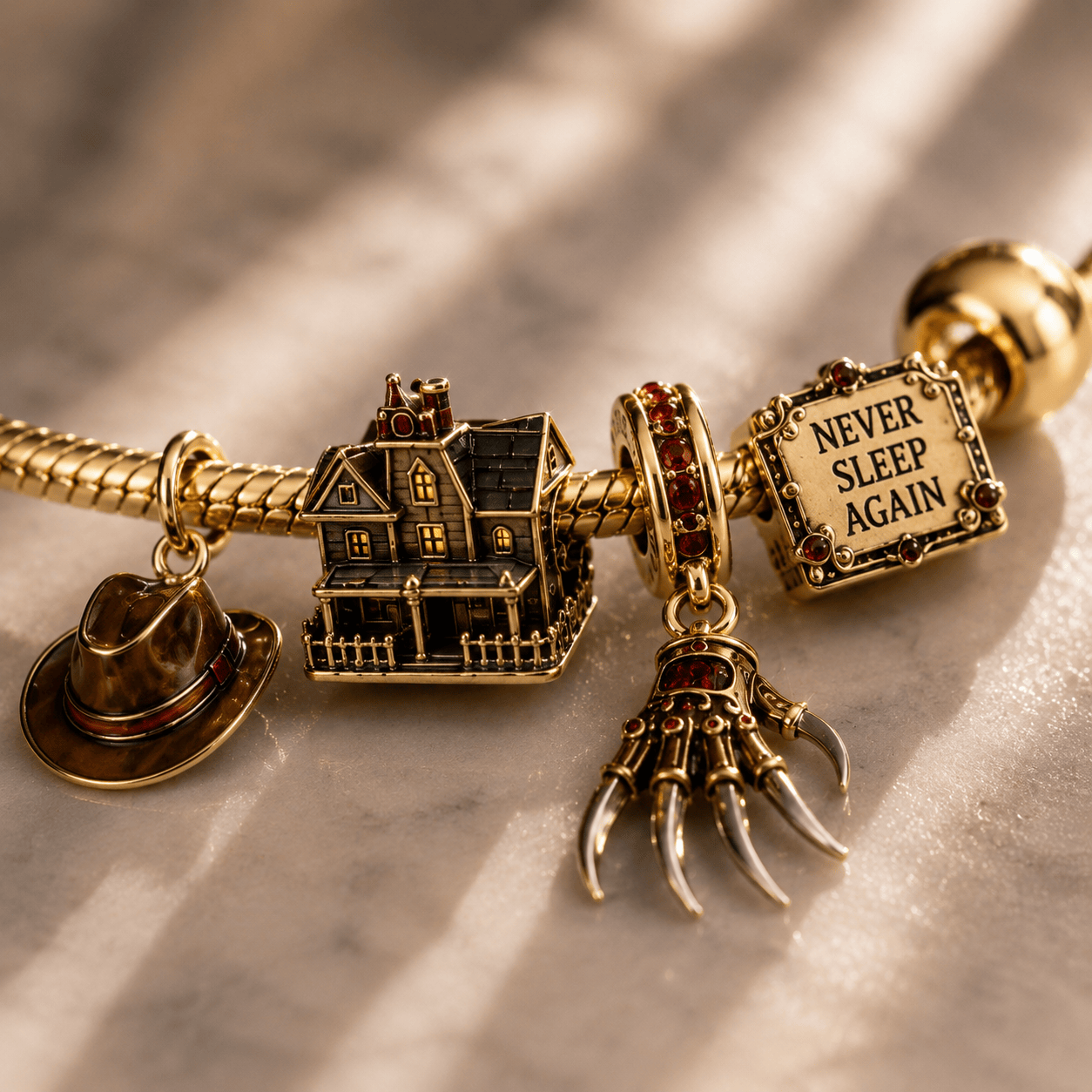 FDKG Gold Charm Bracelet Set TTN
