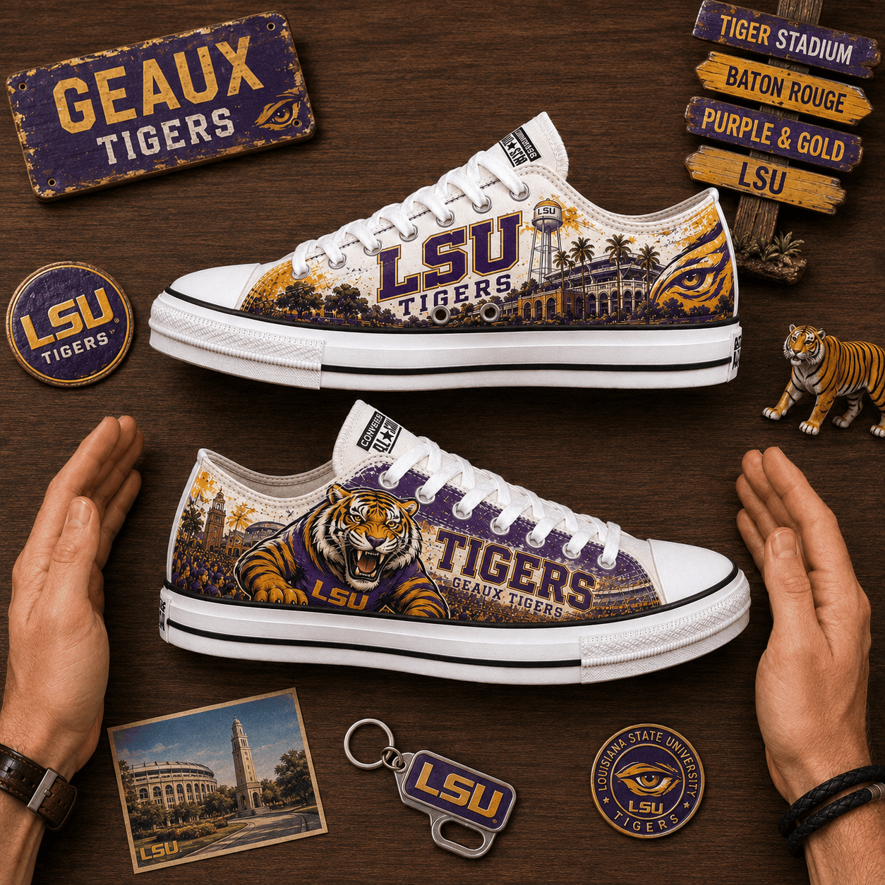 Premium LSU Loafer Shoes NHVH